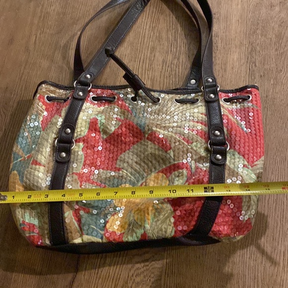 Bueno Sequined Floral boho style vintage purse - Picture 11 of 15